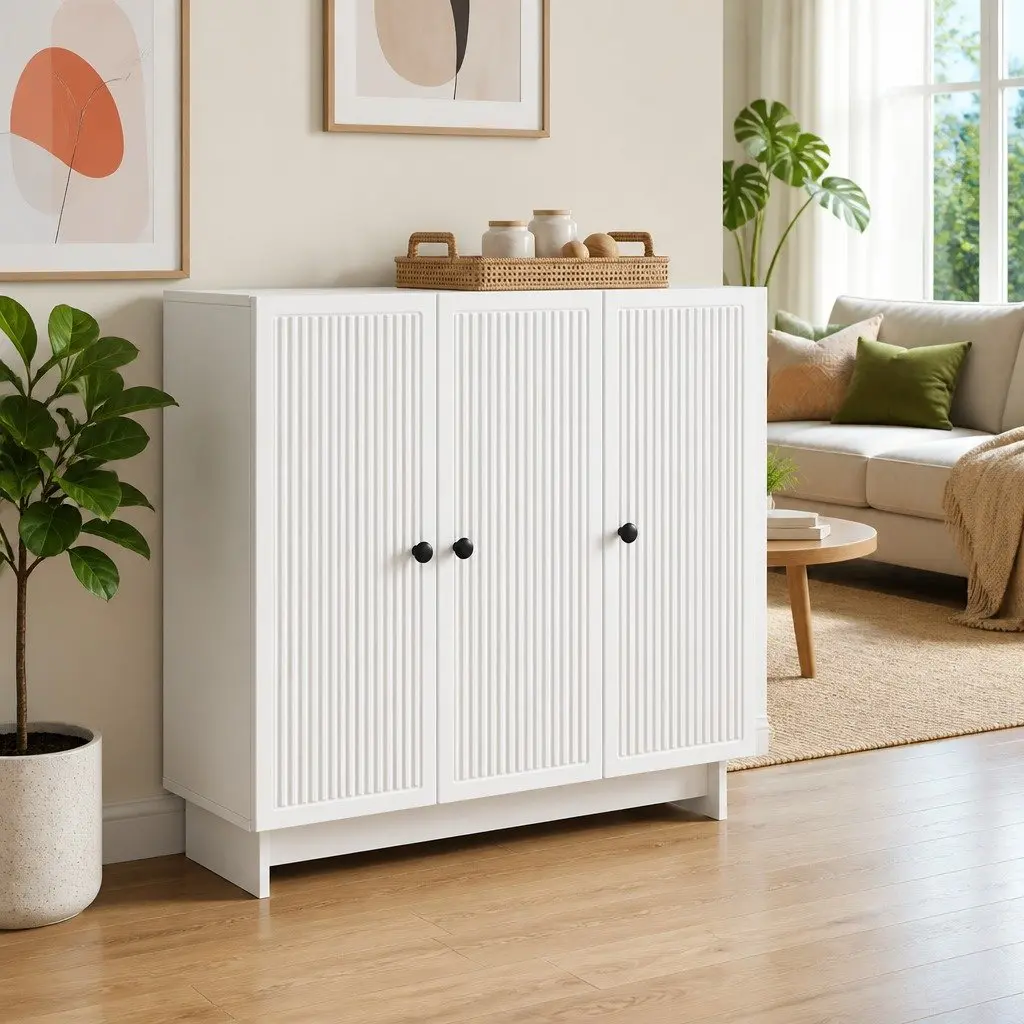 White Sideboard for Storage