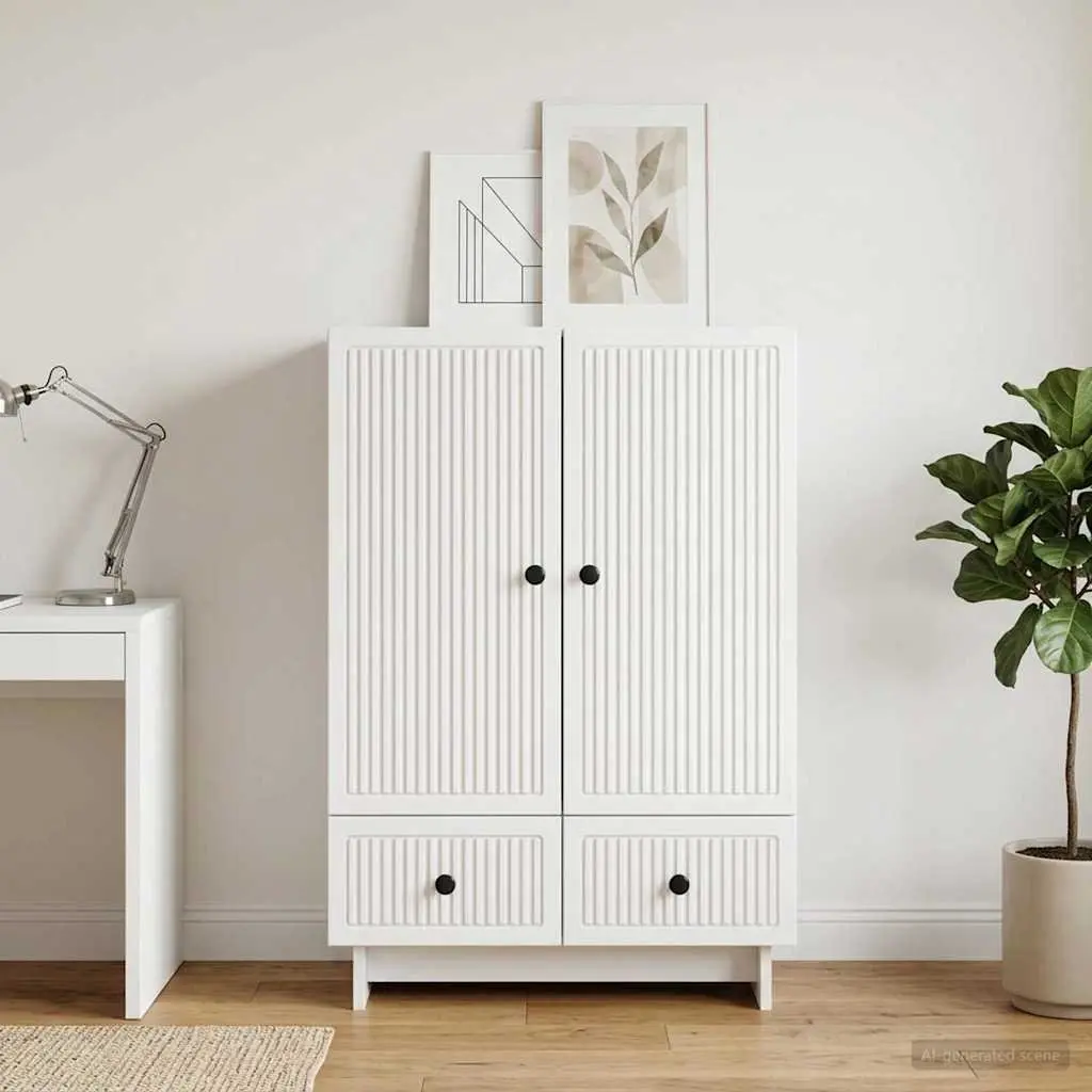 White Sideboard with Storage Drawers