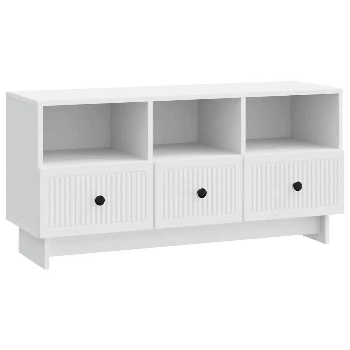 TV Cabinet with Drawer White Modern Living Room Entertainment Unit Storage