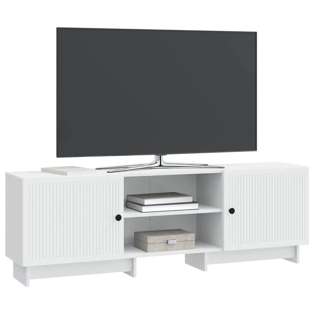 TV Cabinet Vintage Style White 150 x 31 x 50 cm Engineered Wood Storage