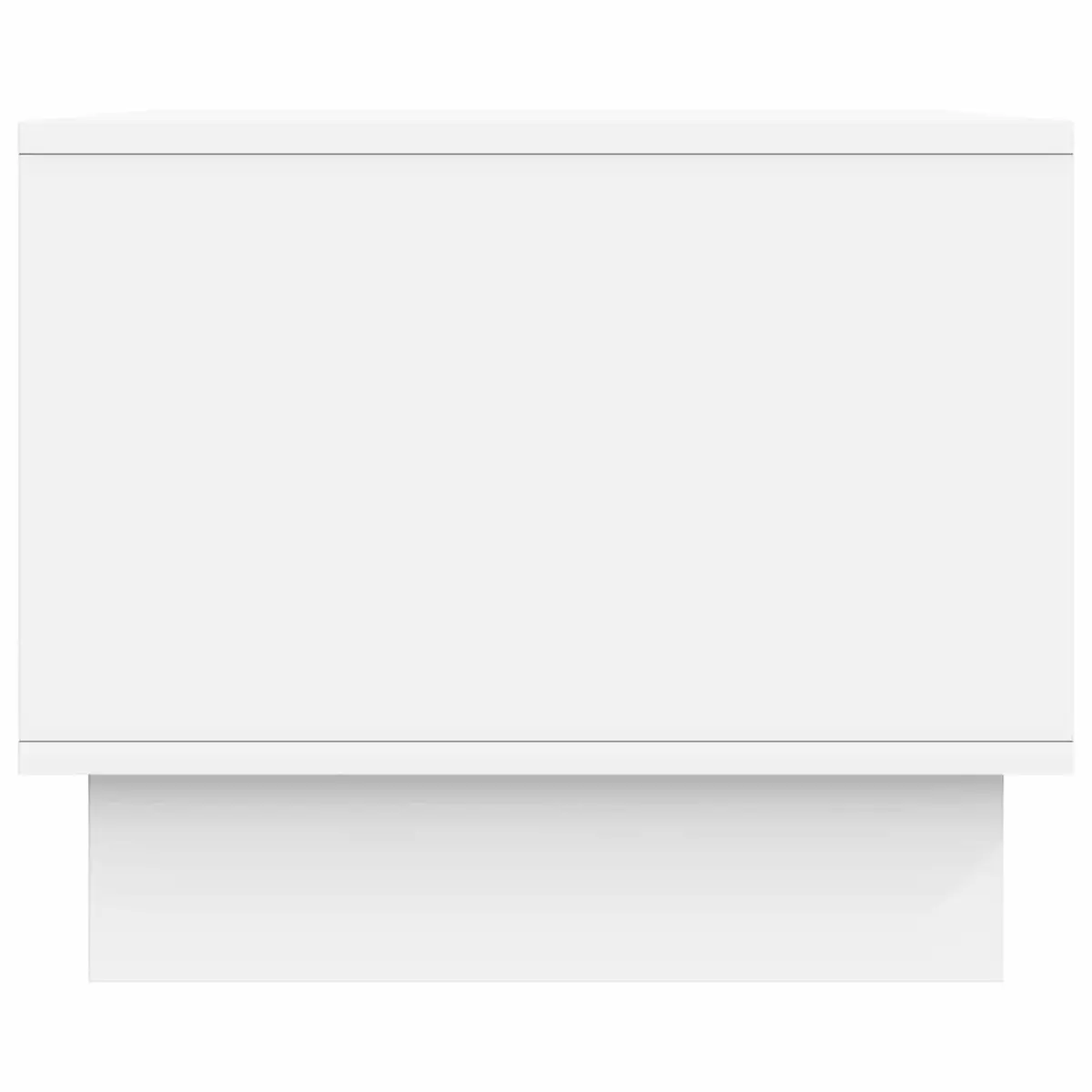 Coffee Table White Rectangular Storage 90 x 50 x 40 cm