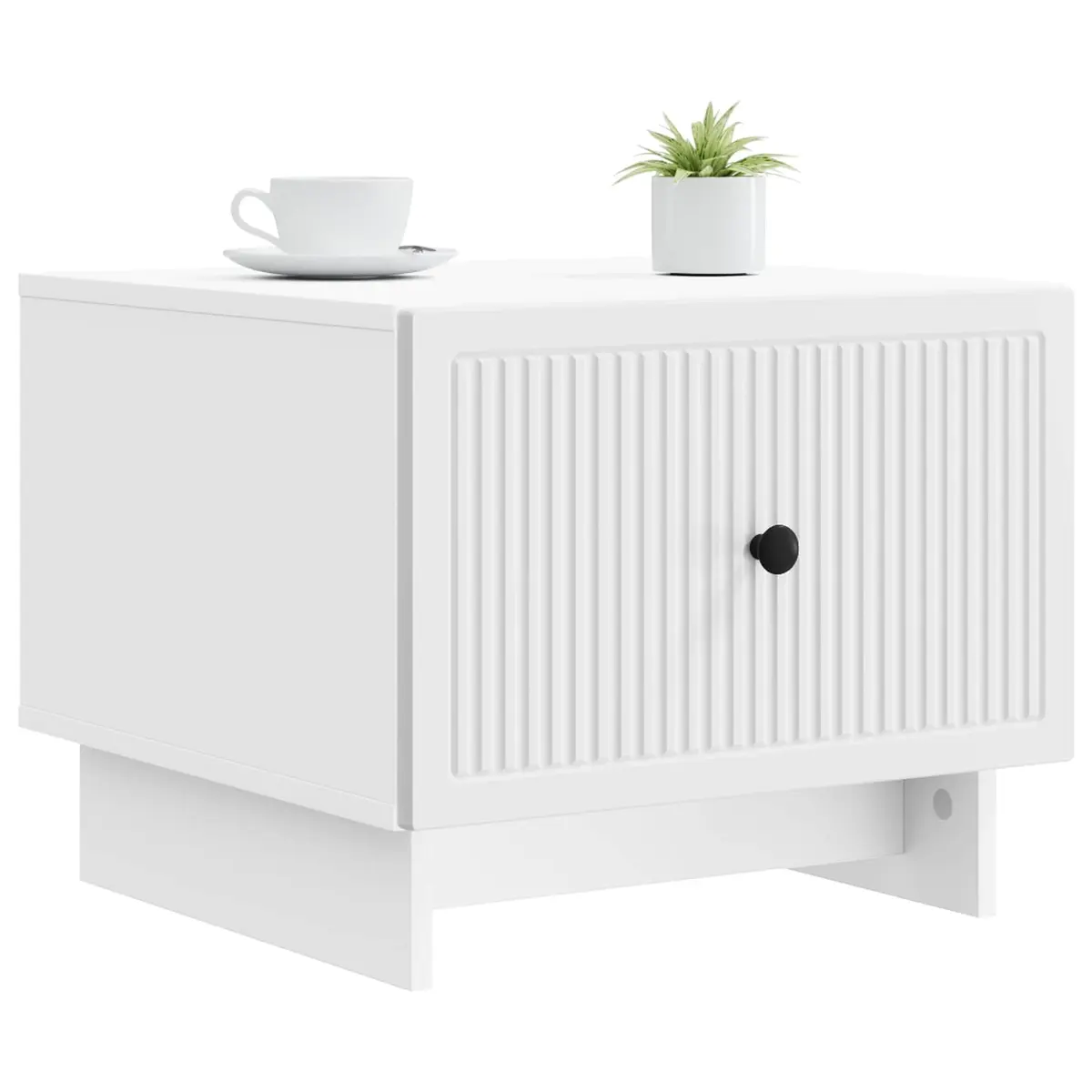 Coffee Table with Drawer and White Stripe