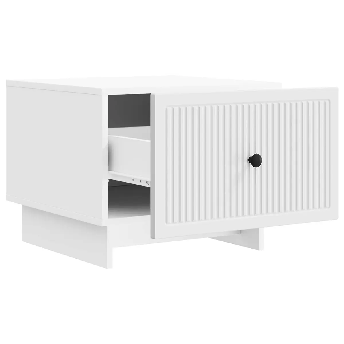 Coffee Table with Drawer and White Stripe
