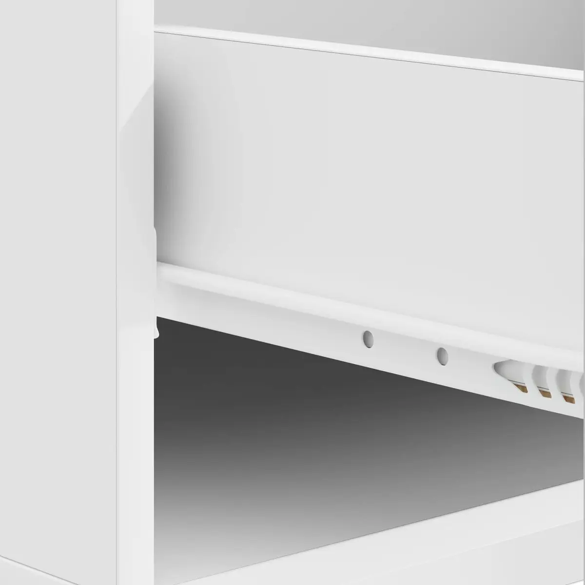 Coffee Table with Drawer and White Stripe