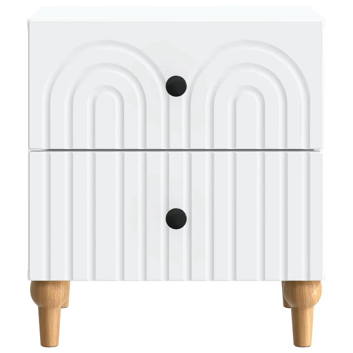 Bedside Cabinet White Modern Storage Drawer 43 x 34.5 x 48 cm