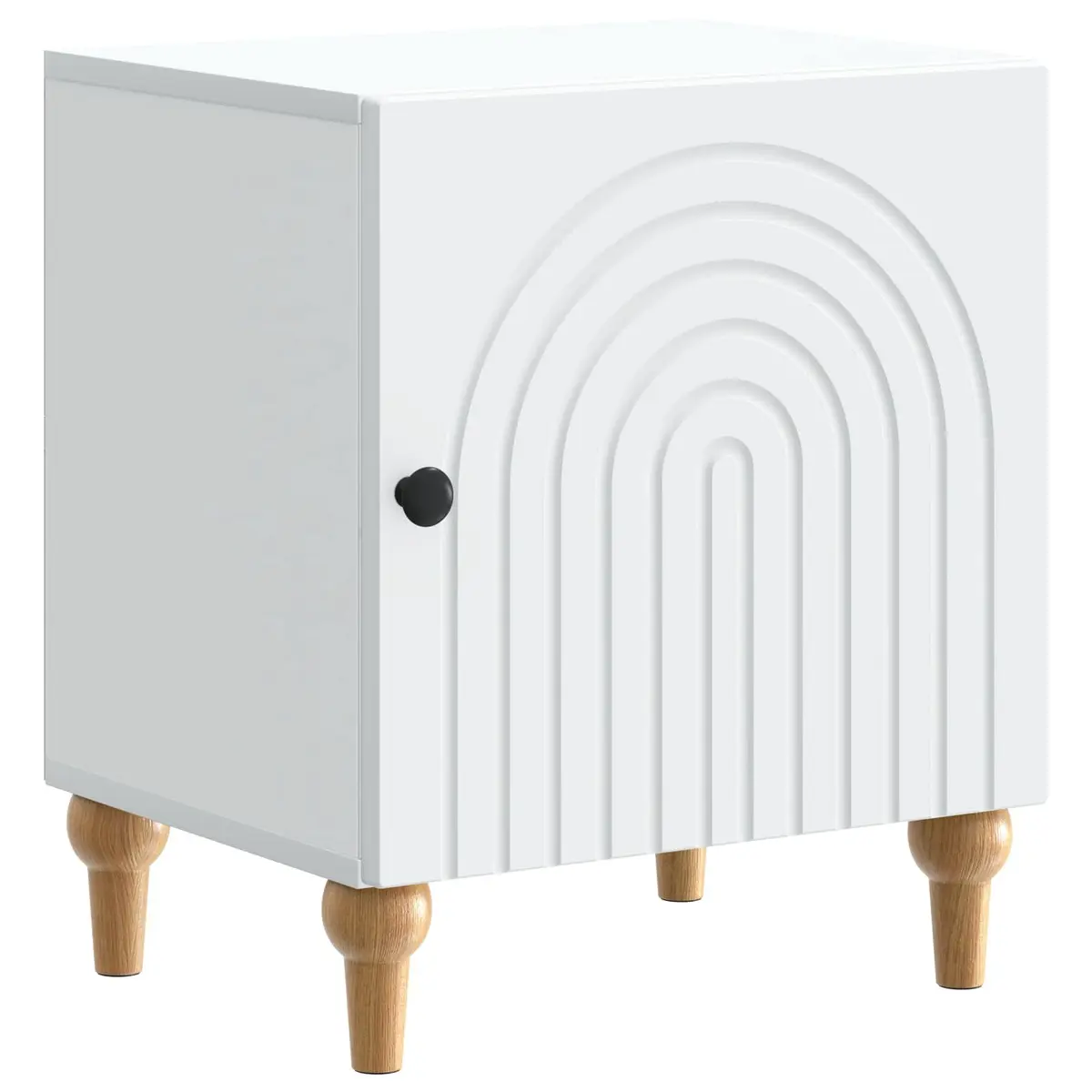 Bedside Cabinet White Modern Nightstand 43 x 34.5 x 50 cm