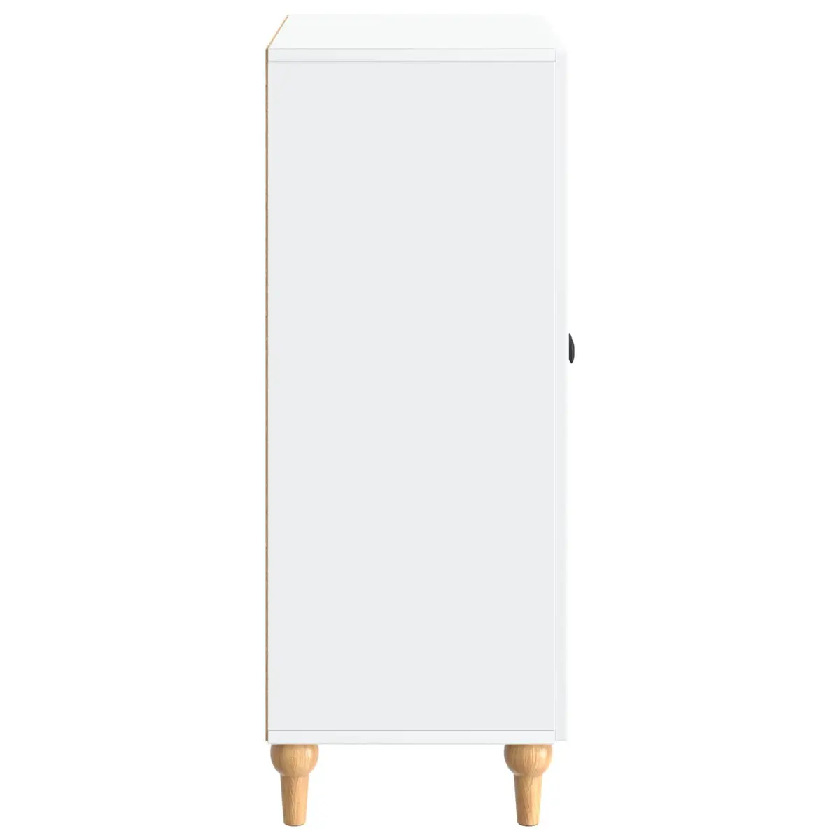White Sideboard Modern Storage Cabinet Engineered Wood 66 x 34.5 x 90 cm