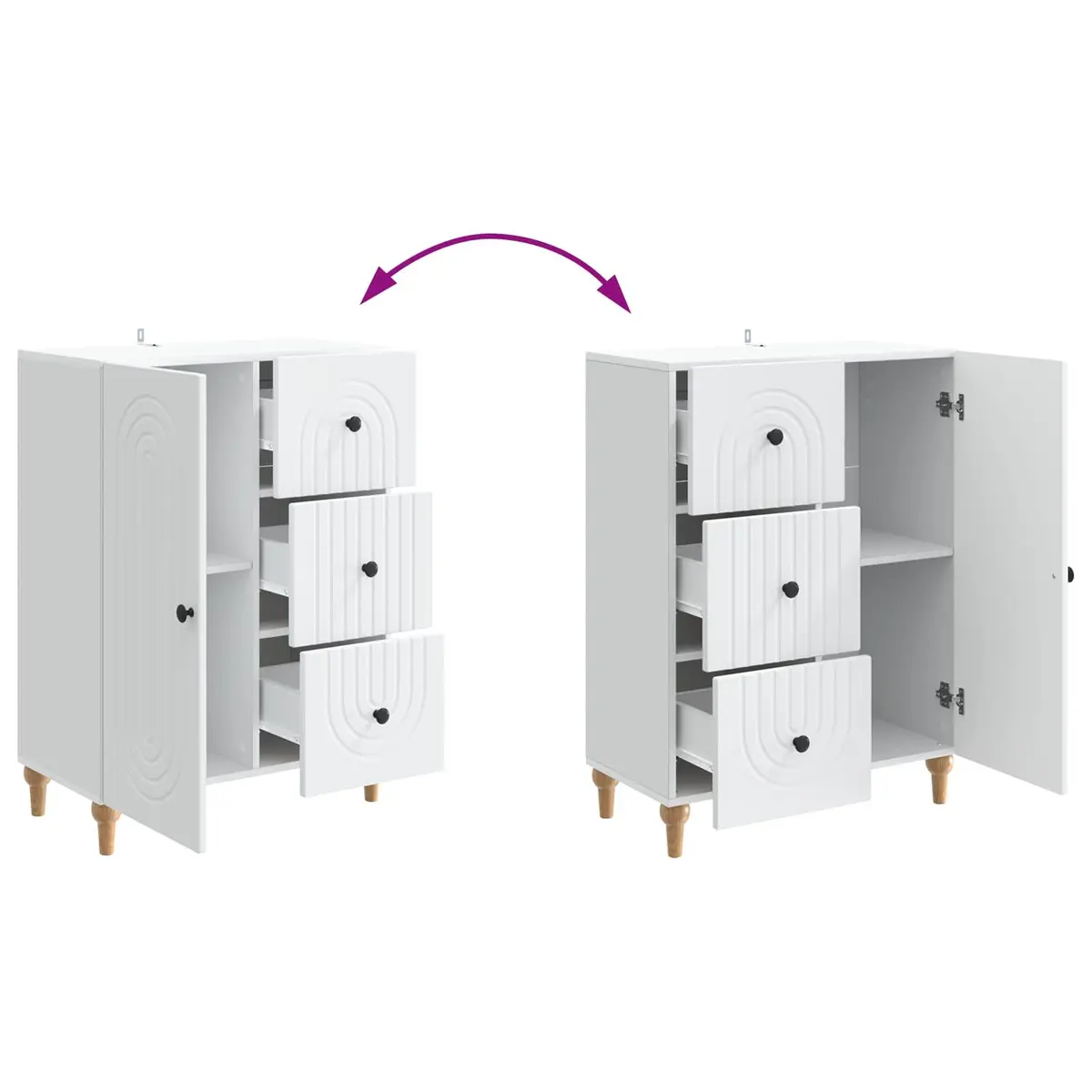 White Sideboard Storage Cabinet