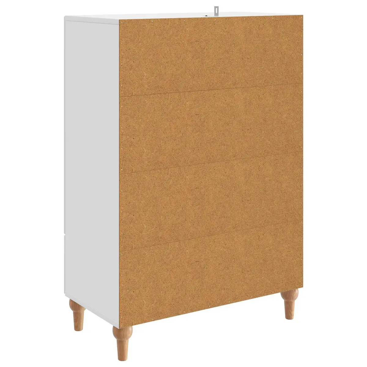Sideboard Modern Storage Cabinet White Engineered Wood 66 x 34.5 x 95 cm