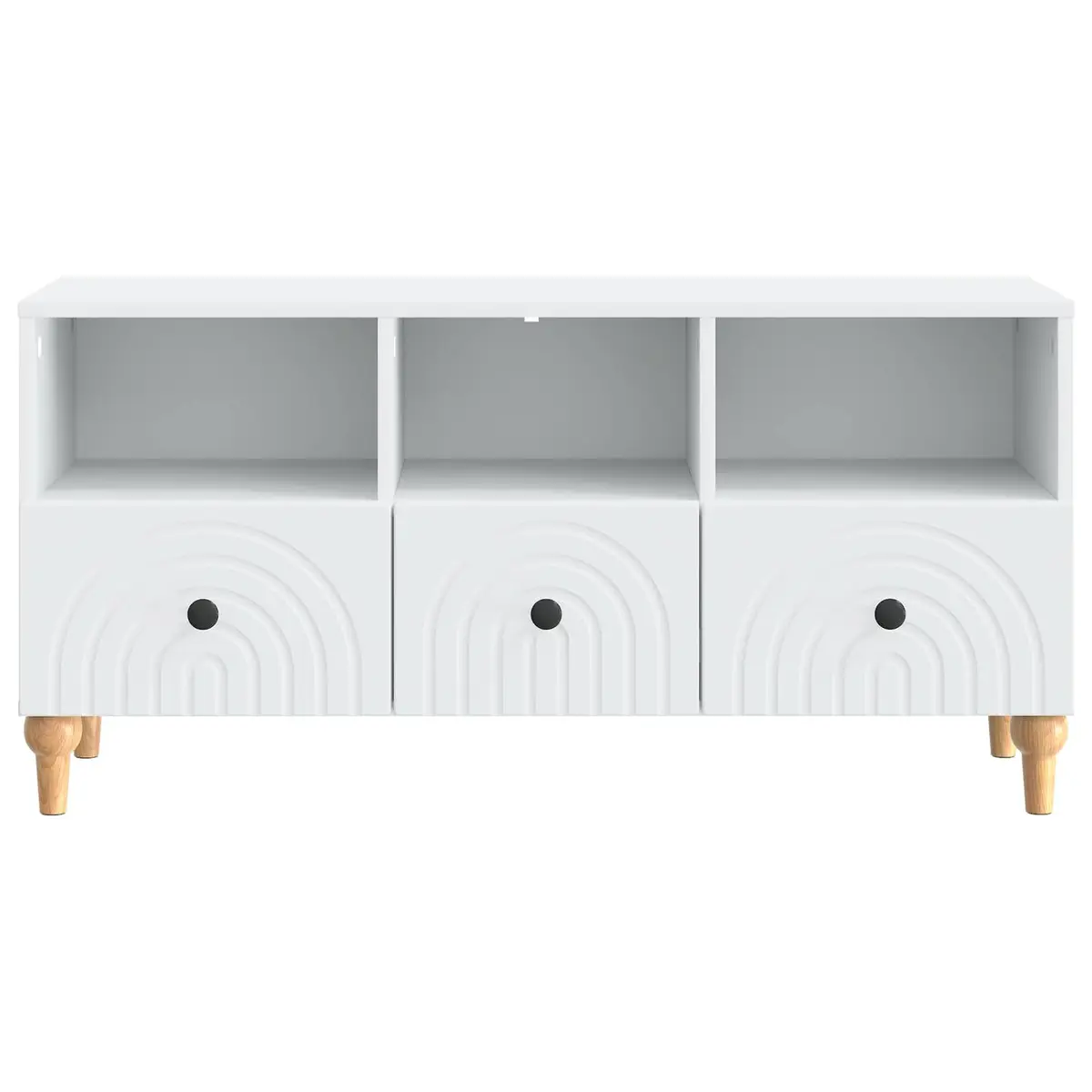TV Cabinet White Modern Storage Unit Engineered Wood 102 x 34.5 x 50 cm