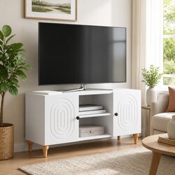 Your New White TV Cabinet 102x34.5x50cm Awaits You