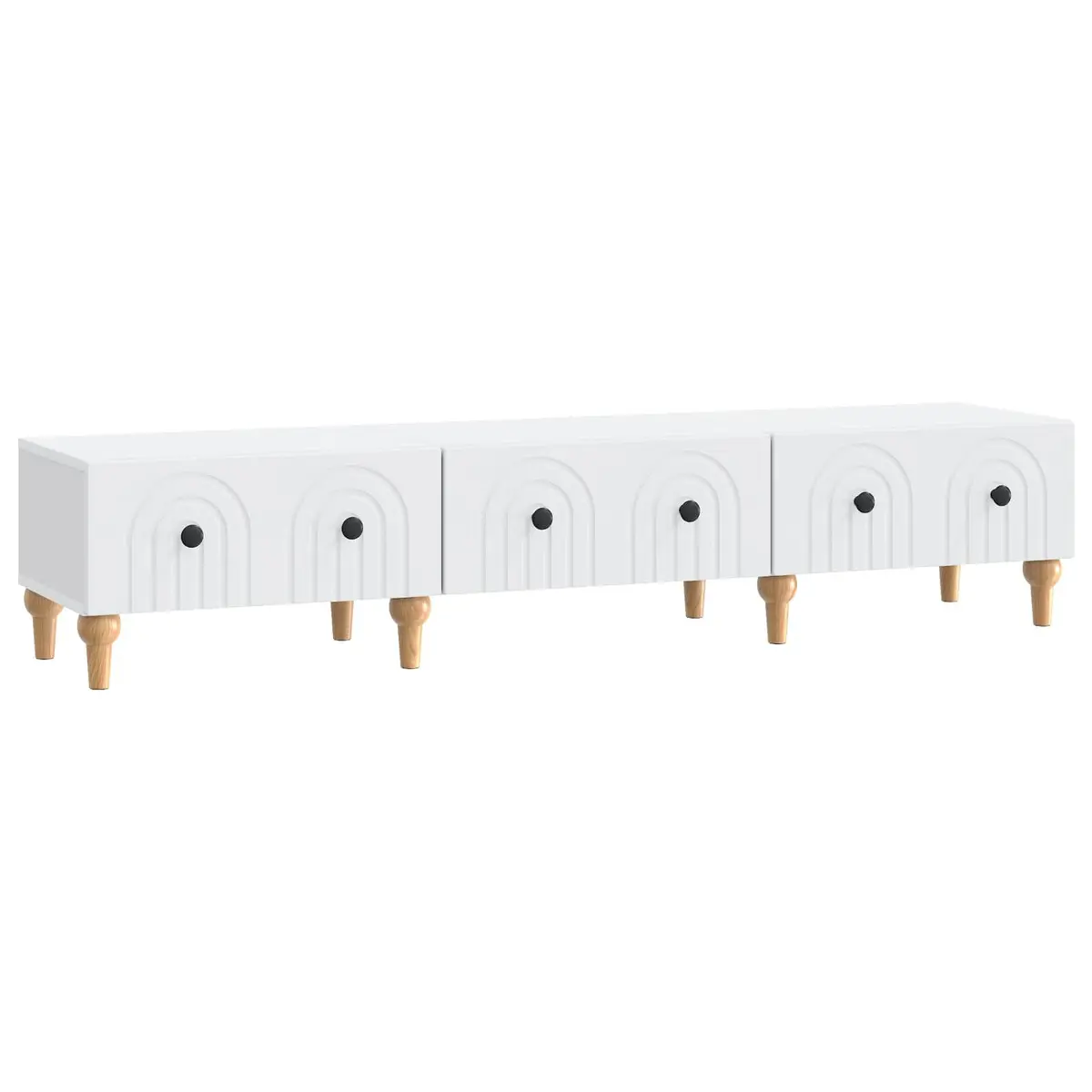 TV Cabinet with Drawer White Modern Living Room Storage Unit Engineered Wood
