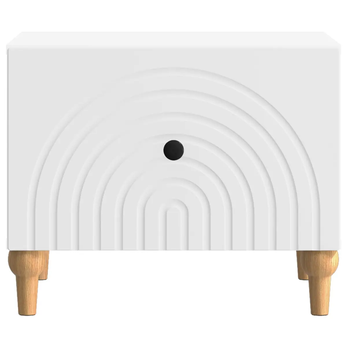 Coffee Table with Drawer Rectangular White Engineered Wood