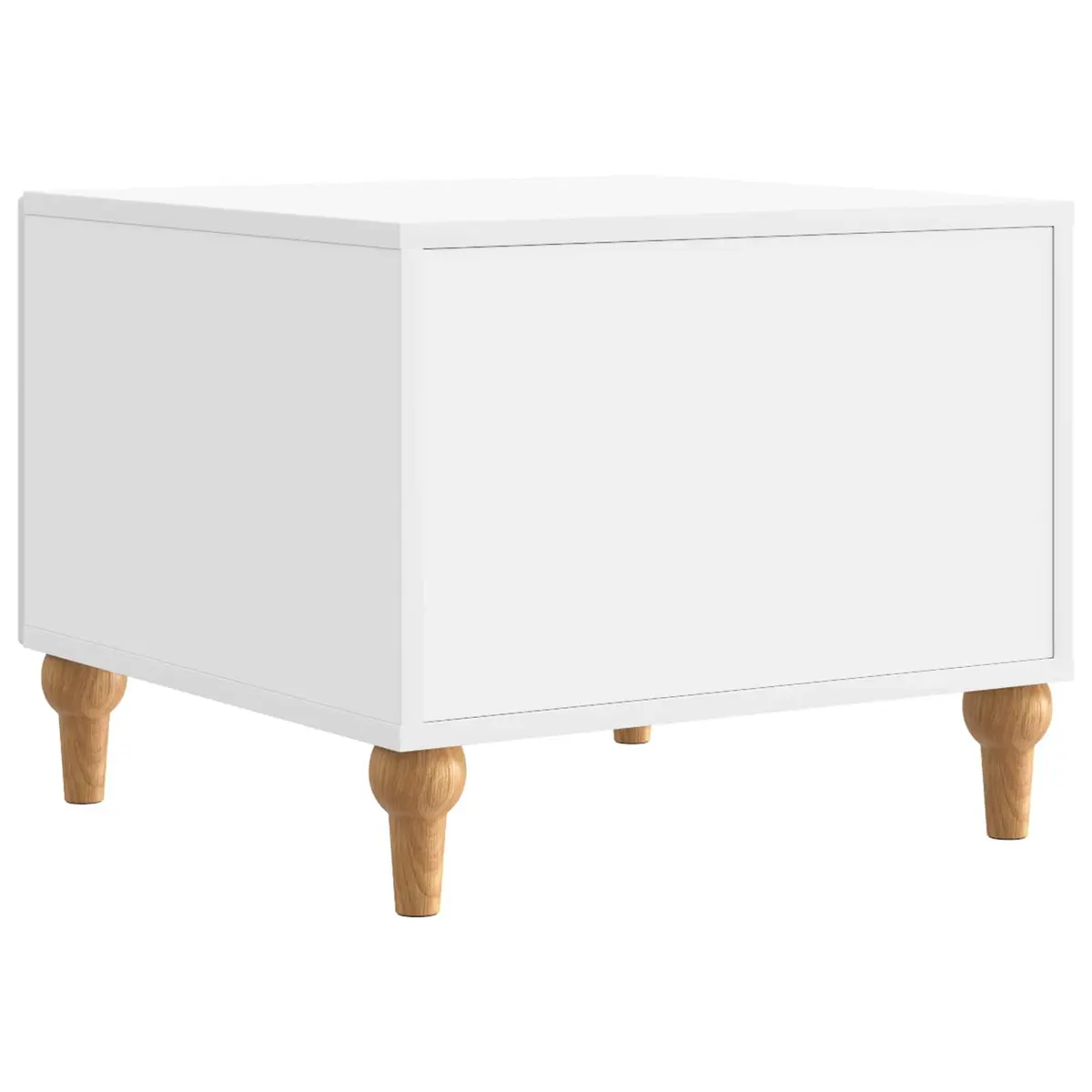 Coffee Table with Drawer Rectangular White Engineered Wood