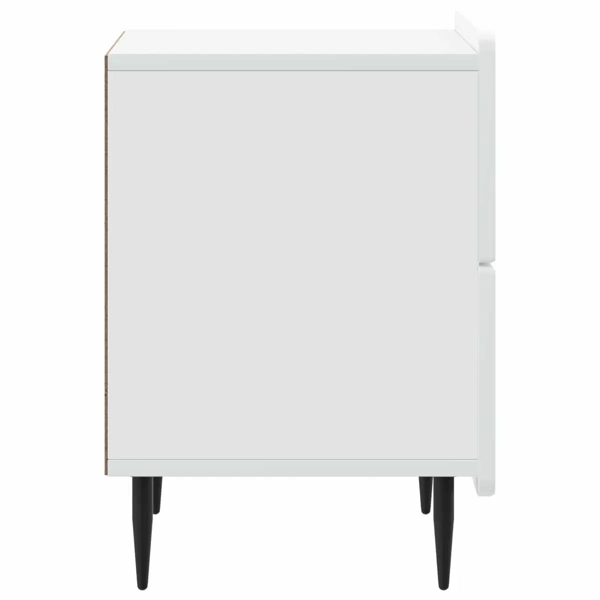 White Bedside Cabinet with Storage Drawers 43 x 34.5 x 49.5 cm