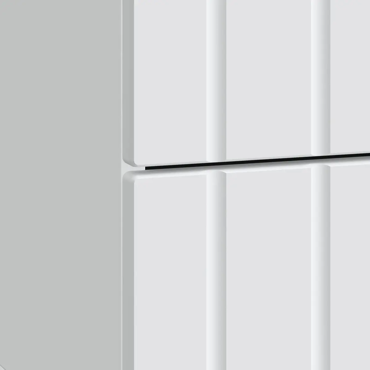 White Bedside Cabinet with Storage Drawers 43 x 34.5 x 49.5 cm