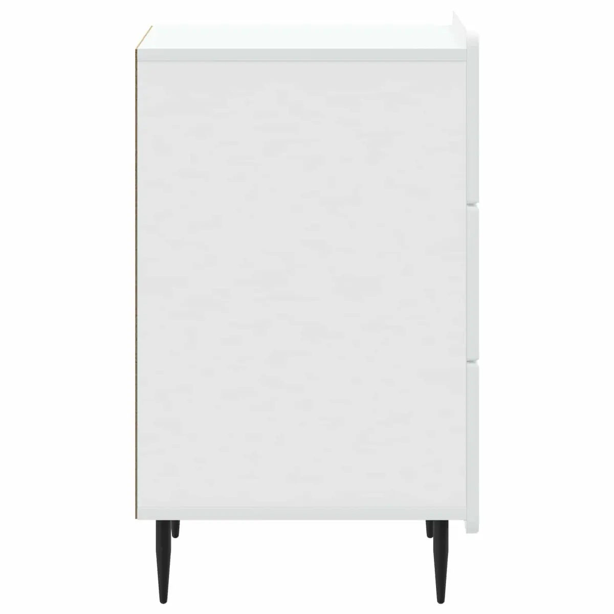 Bedside Cabinet White Engineered Wood 43 x 41 x 68 cm Roll-out Drawers Storage Table