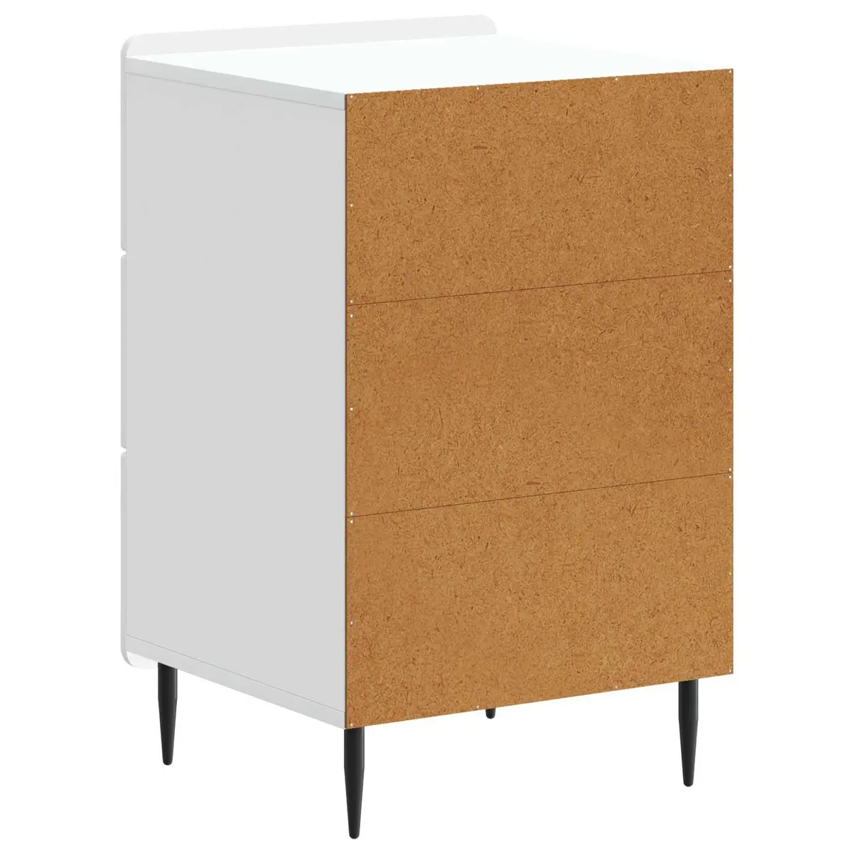 Bedside Cabinet White Engineered Wood 43 x 41 x 68 cm Roll-out Drawers Storage Table