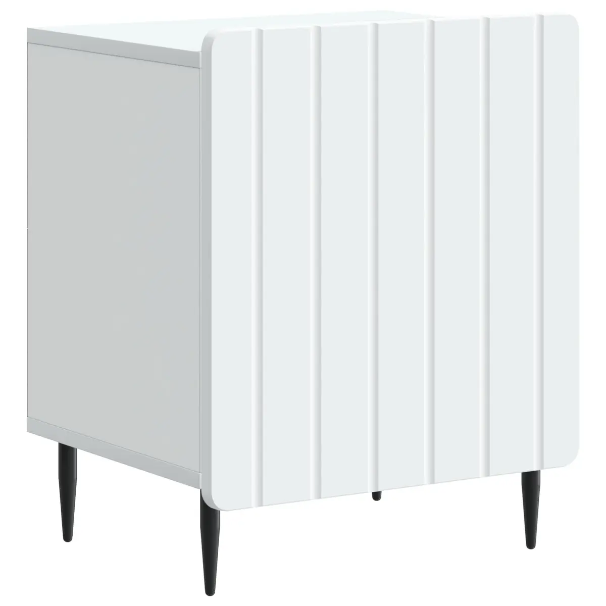 Bedside Cabinet White Engineered Wood 43 x 34.5 x 52 cm