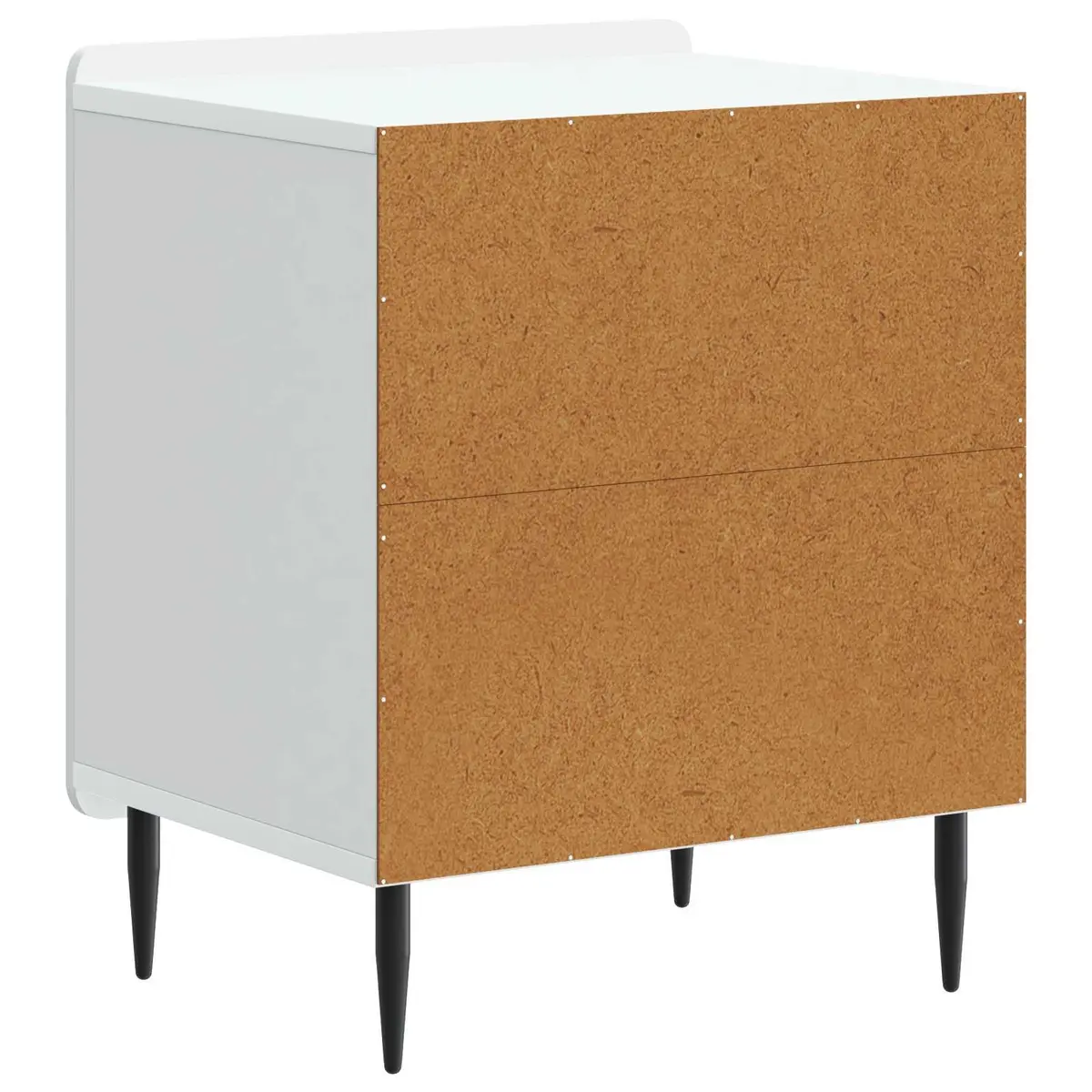 Bedside Cabinet White Engineered Wood 43 x 34.5 x 52 cm
