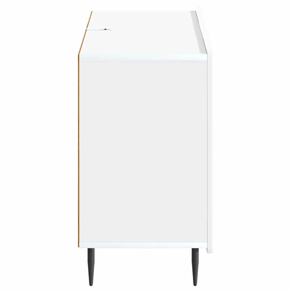 White Sideboard Modern Storage Cabinet 89cm Engineered Wood