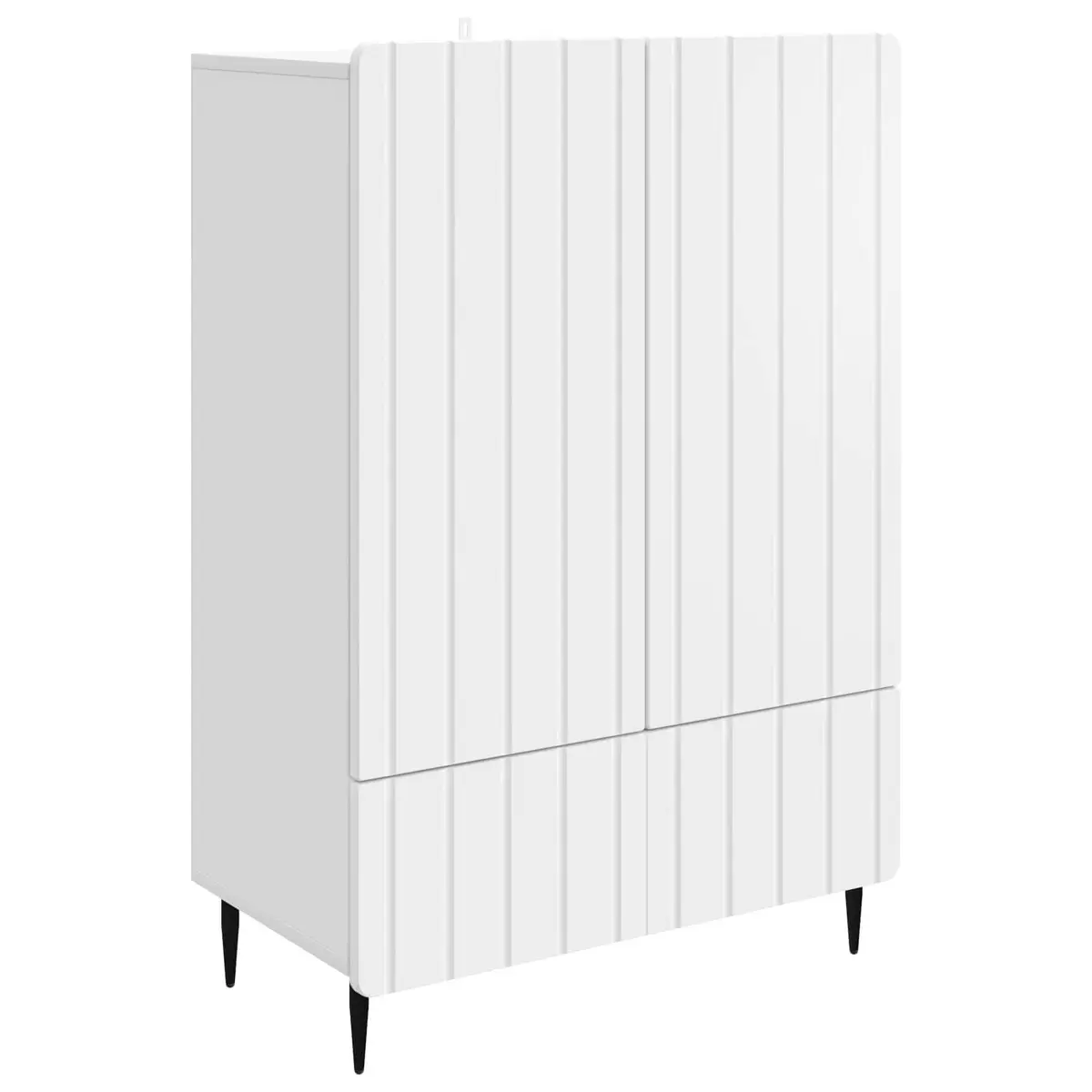 Sideboard Storage Cabinet Modern Engineered Wood White 66x34.5x97cm