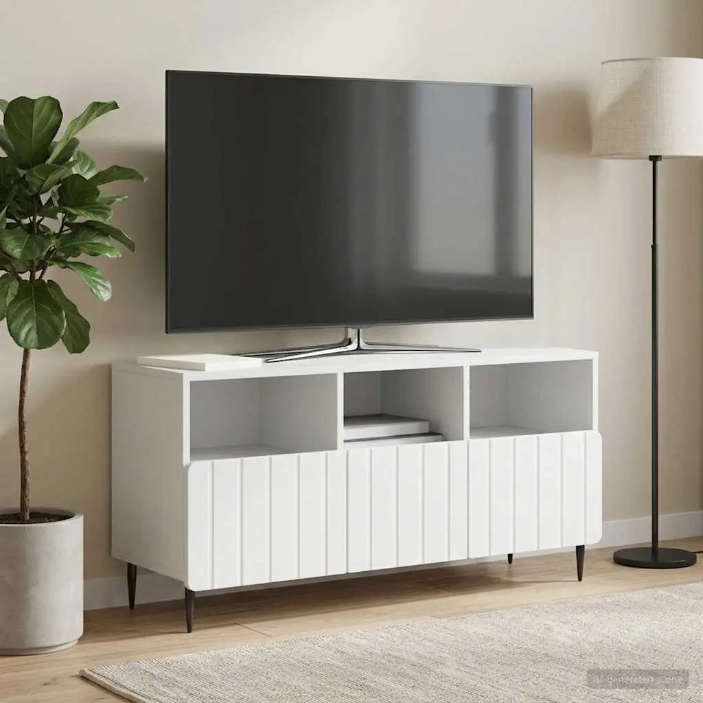 TV Cabinet with Drawer in White
