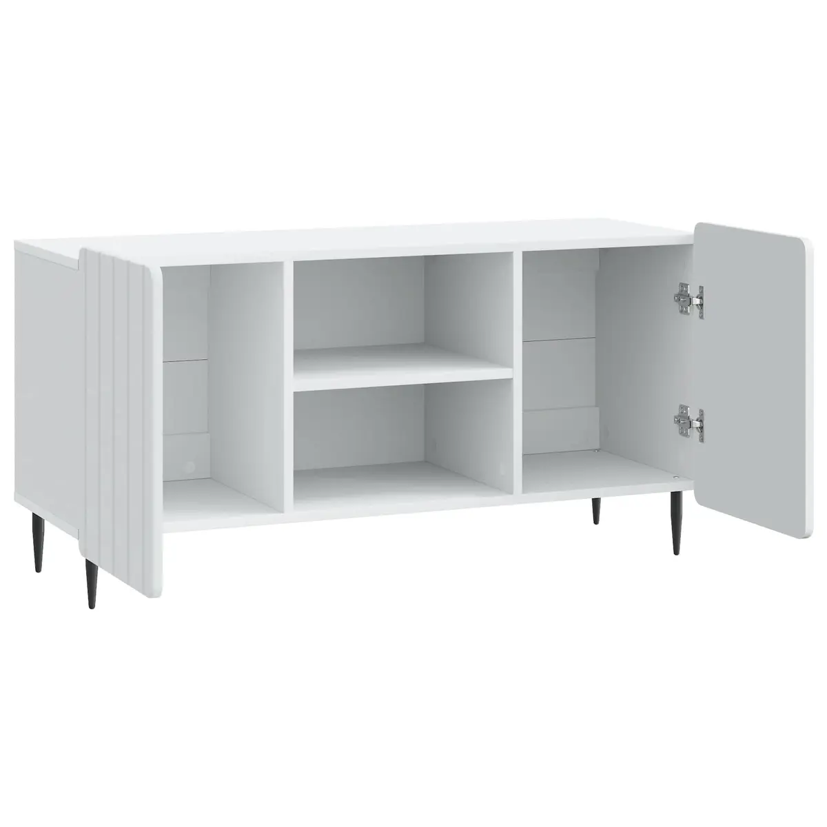 TV Cabinet White Modern Storage Unit 102 x 34.5 x 52 cm