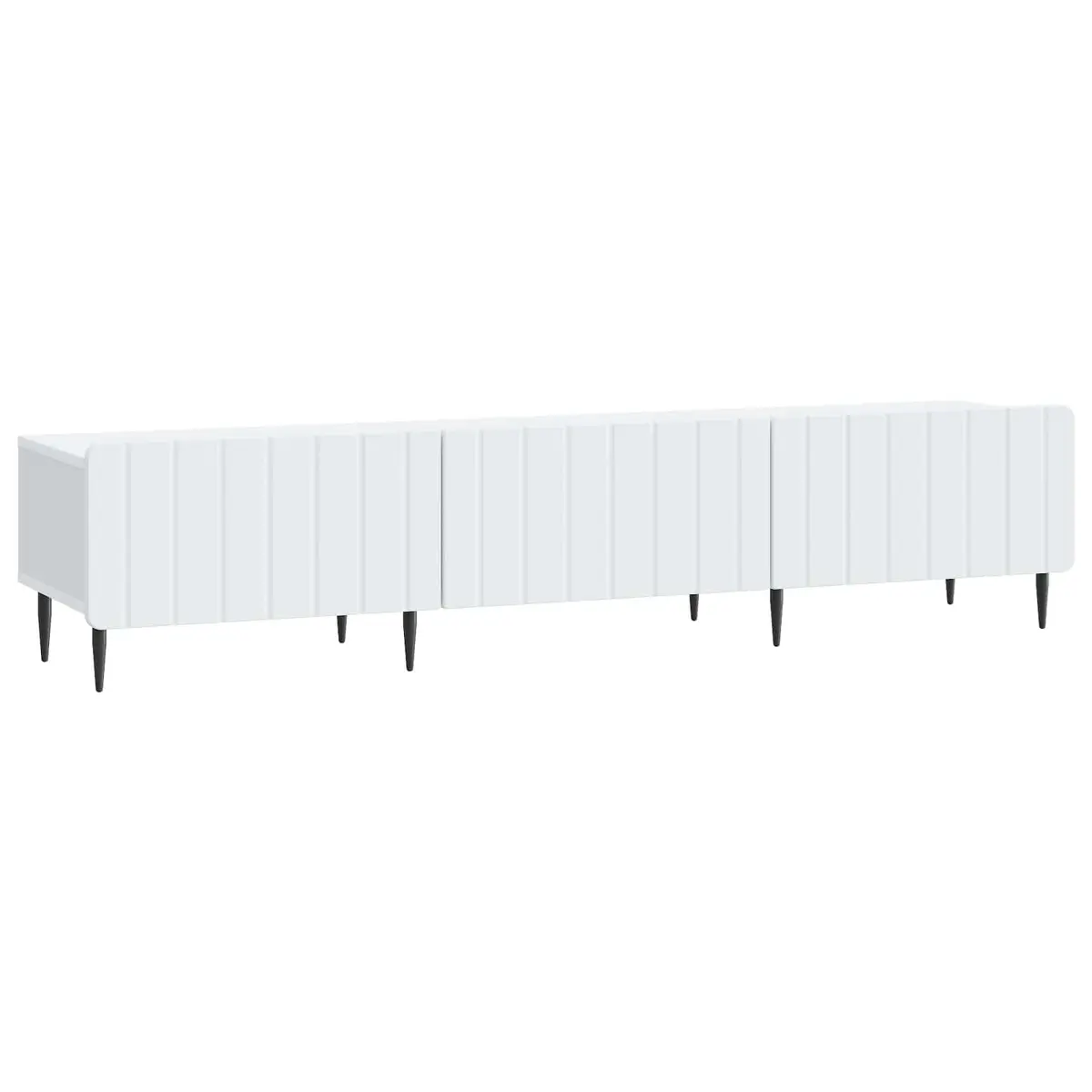 TV Cabinet Modern White Engineered Wood Storage Unit with Drawer 147 x 34.5 x 32 cm