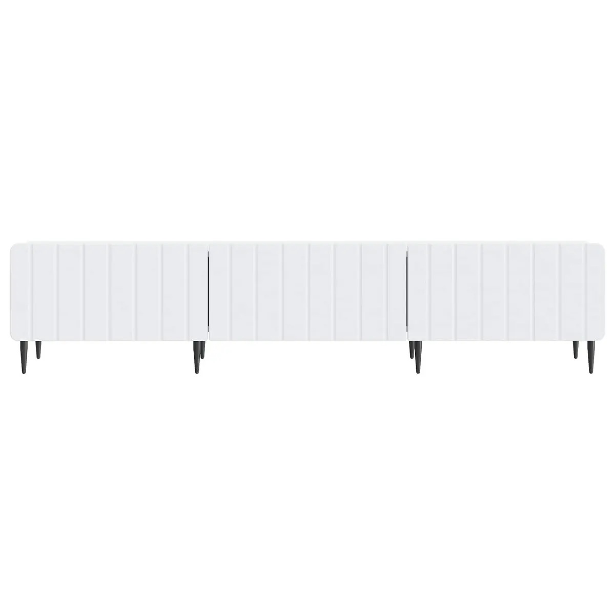TV Cabinet Modern White Engineered Wood Storage Unit with Drawer 147 x 34.5 x 32 cm