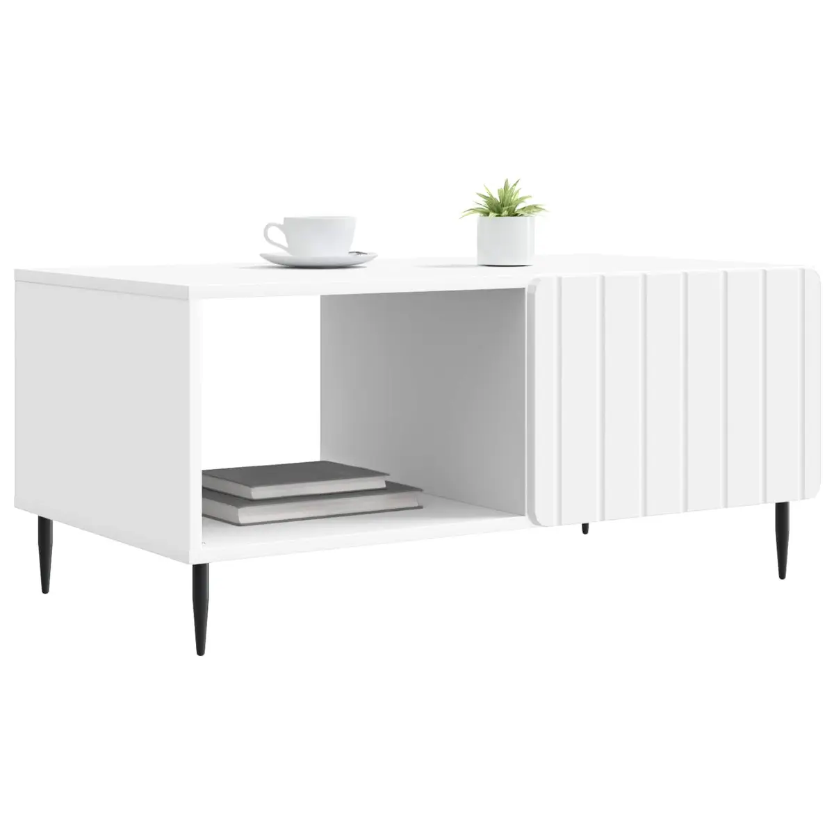 Coffee Table White Modern Rectangular 90 x 50 x 40 cm