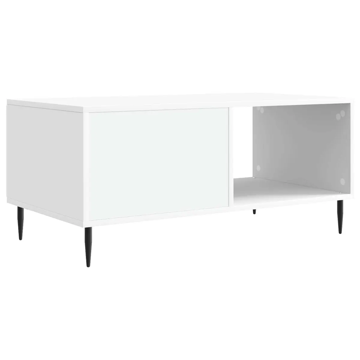 Coffee Table White Modern Rectangular 90 x 50 x 40 cm