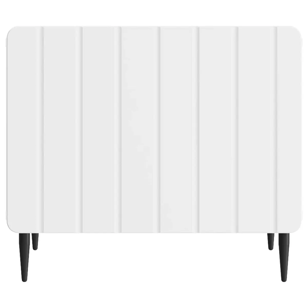 Coffee Table with Drawer White Engineered Wood Modern Dual-Level Living Room
