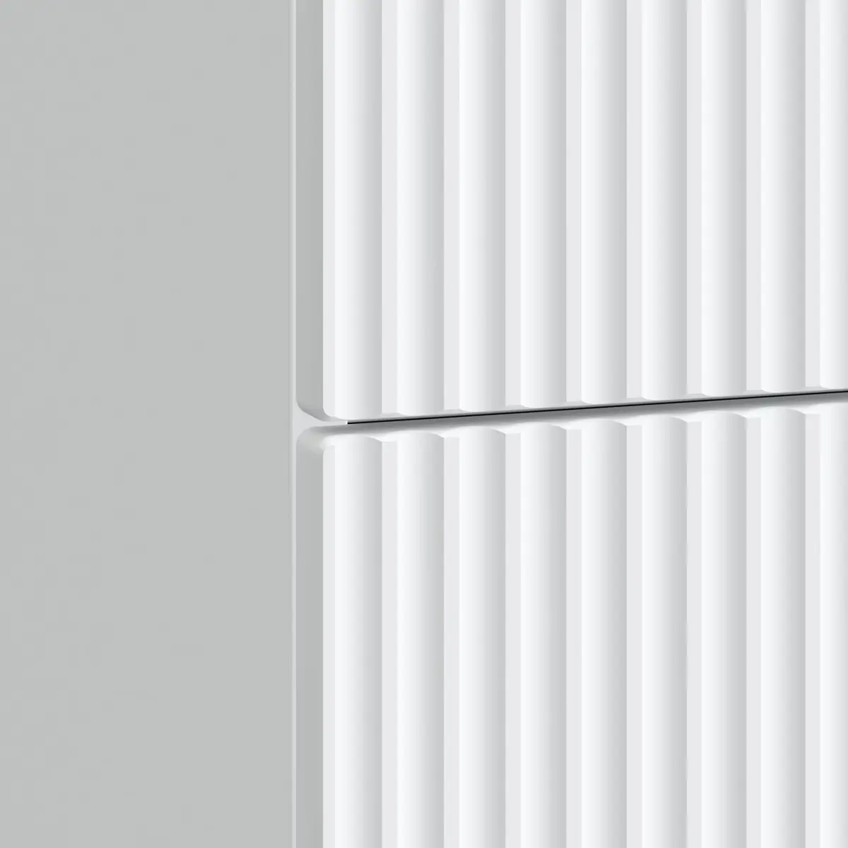 Bedside Cabinet Modern Striped Pattern White 43 x 34.5 x 48 cm