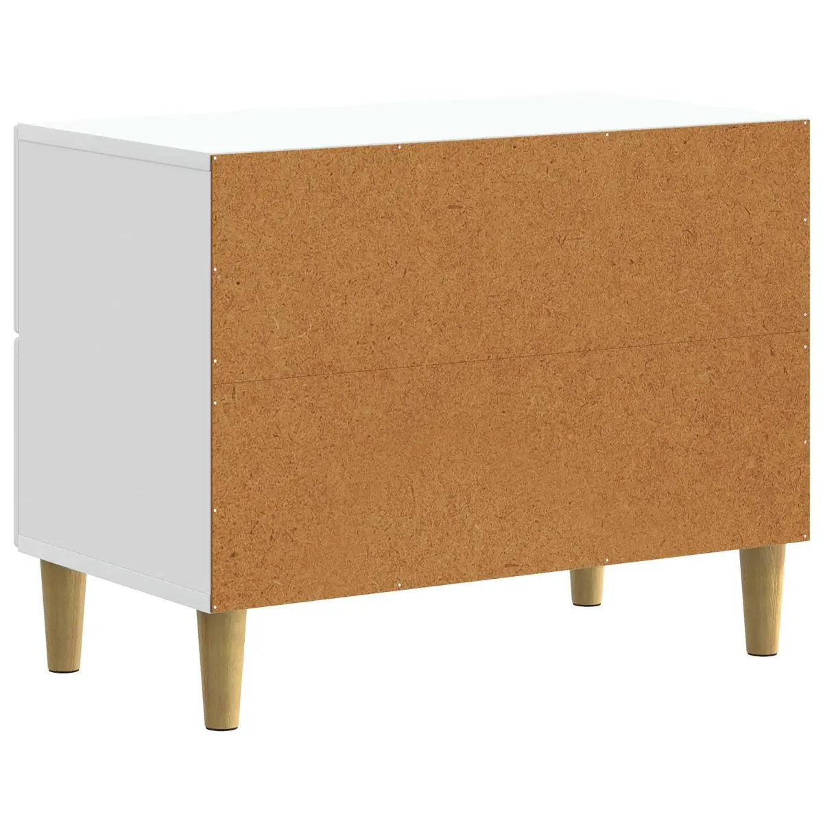Bedside Cabinet White Engineered Wood Bedroom Storage Table 62x34.5x48cm