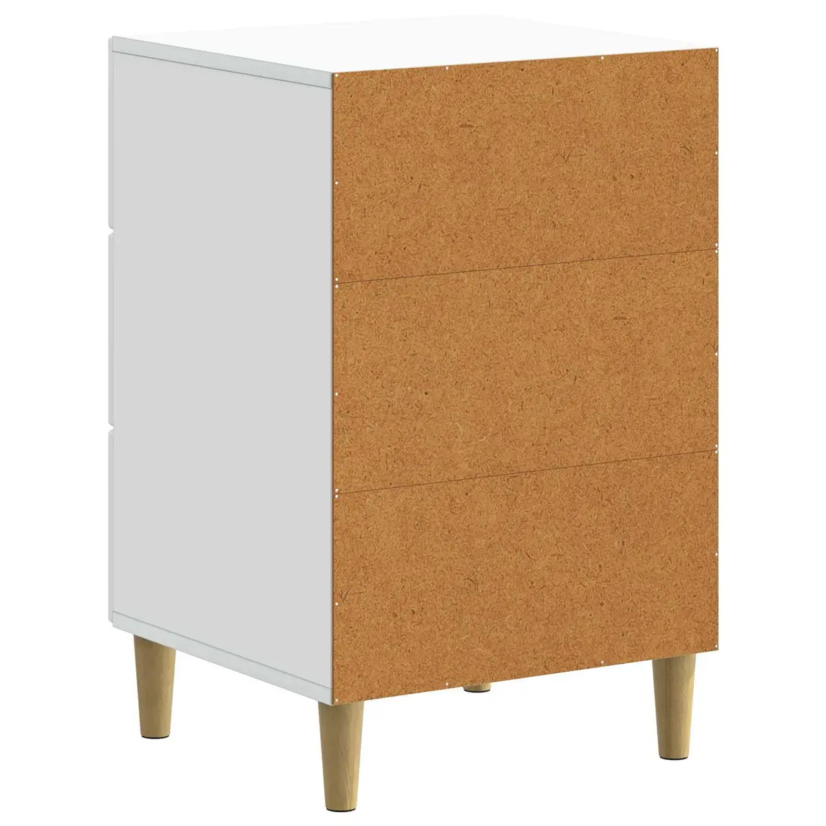 White Nightstand with Drawer Storage