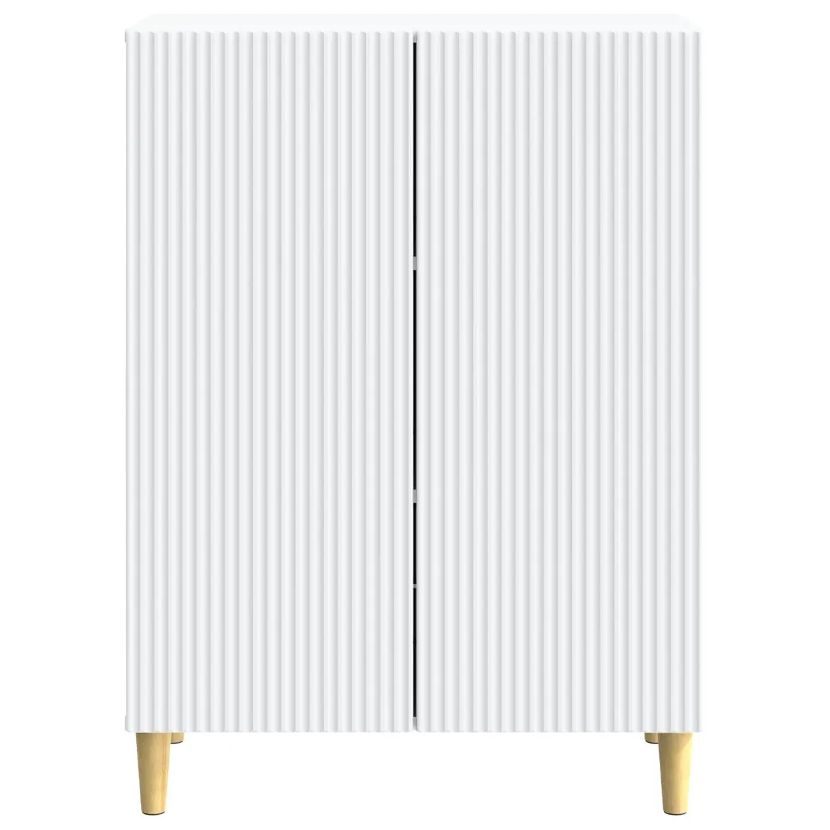White Sideboard Storage Cabinet 66x34.5x90cm Modern Engineered Wood Furniture