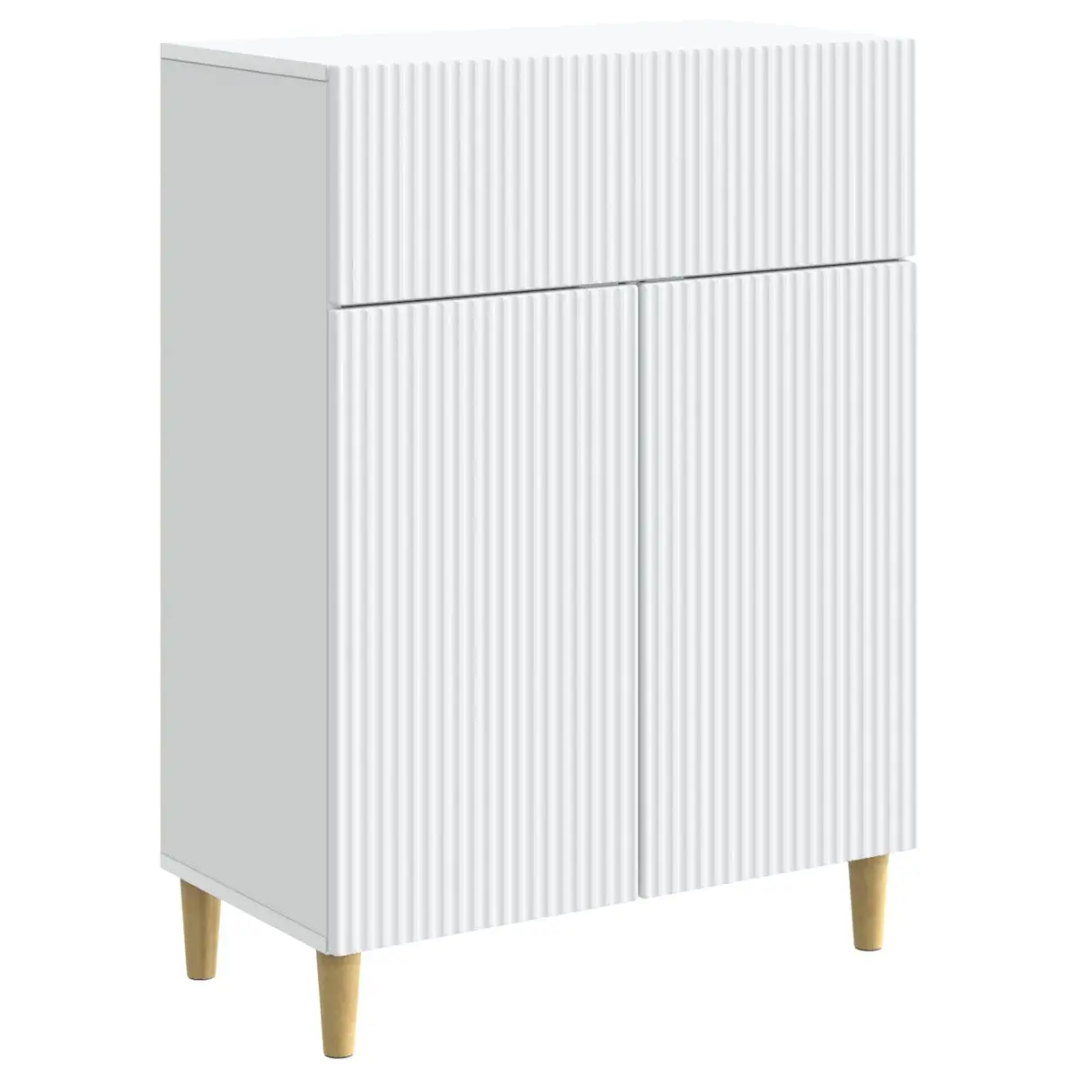 White Sideboard 66x34.5x90cm Modern Storage Cabinet Living Room Furniture