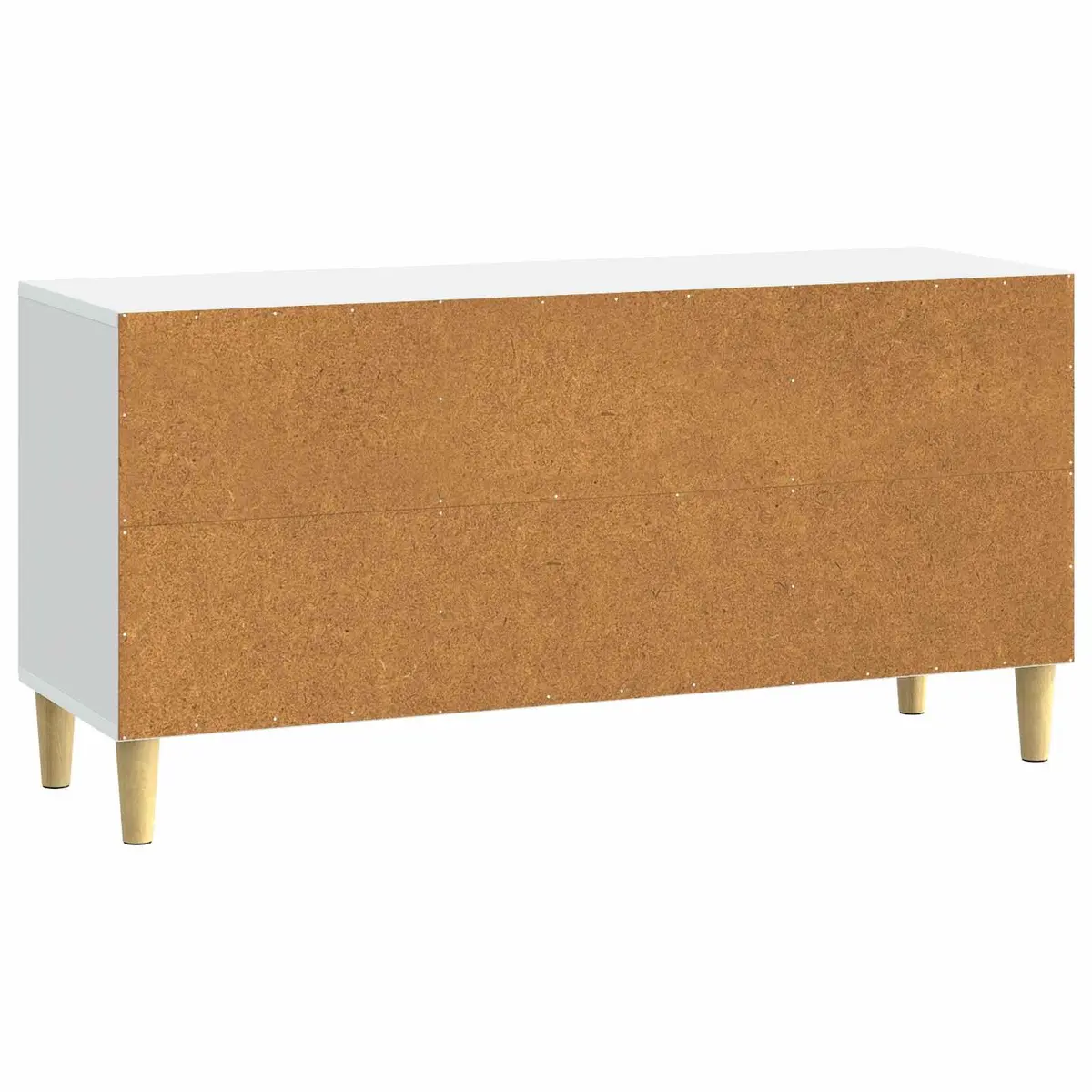 White Media Storage Cabinet with Easy Access Doors