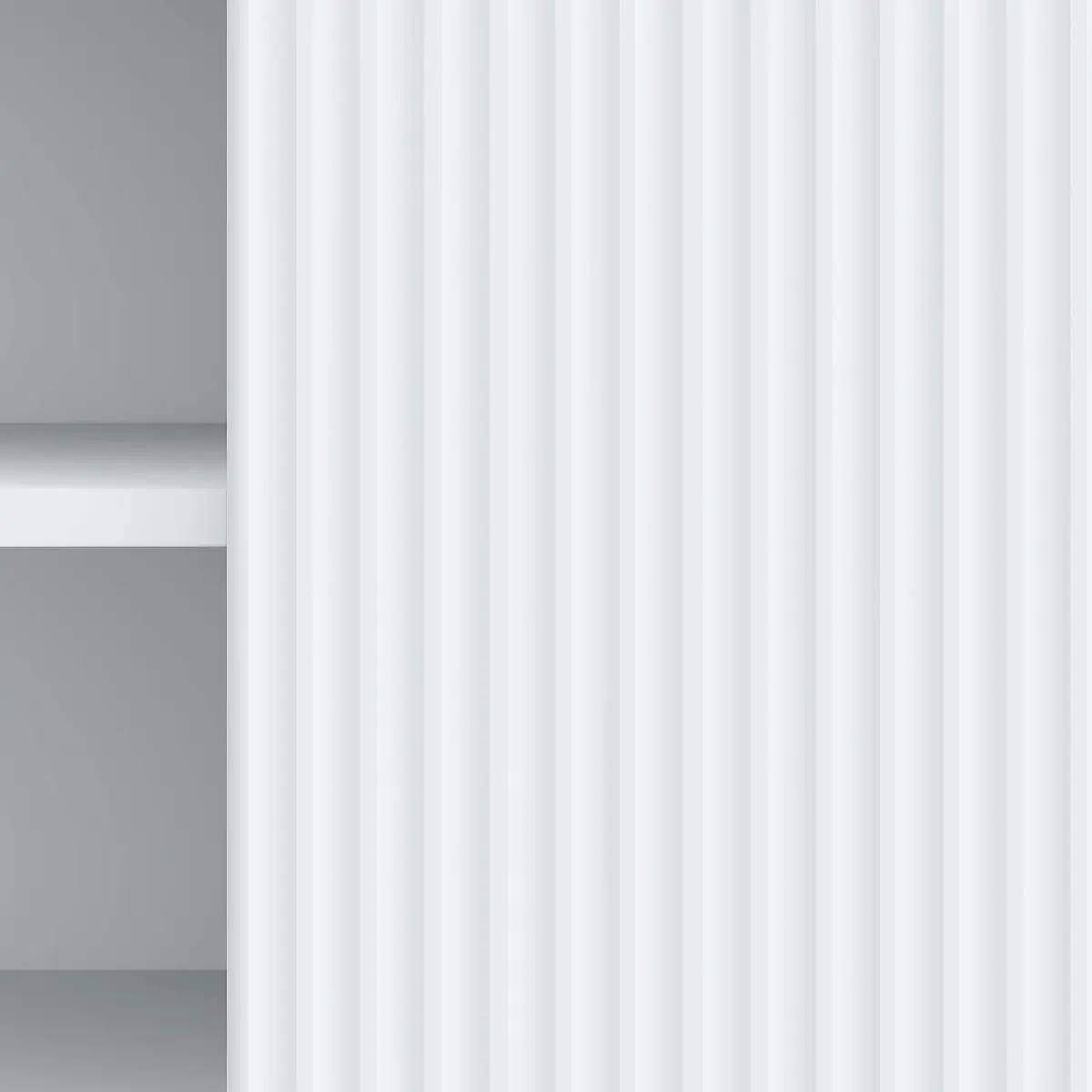 White Media Storage Cabinet with Easy Access Doors