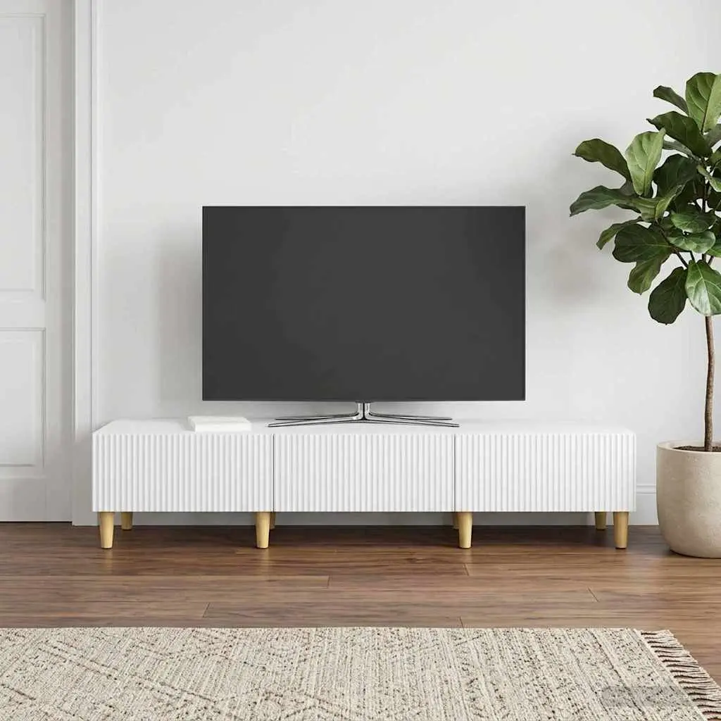 TV Cabinet with Drawer White Entertainment Unit 147 x 34.5 x 30 cm