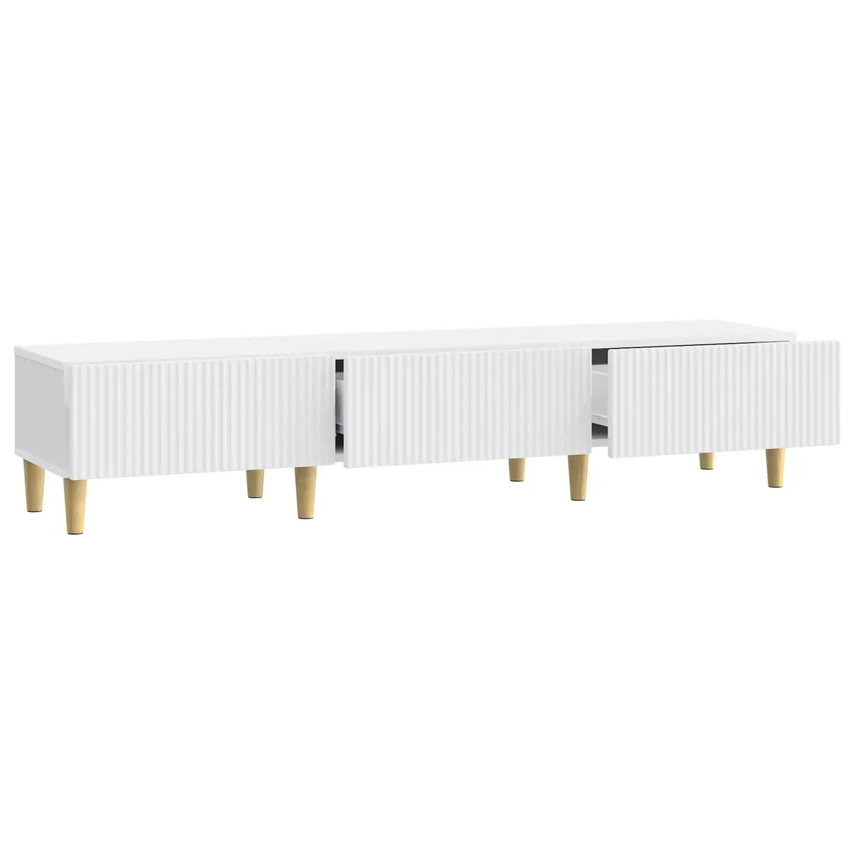 TV Cabinet with Drawer White Entertainment Unit 147 x 34.5 x 30 cm