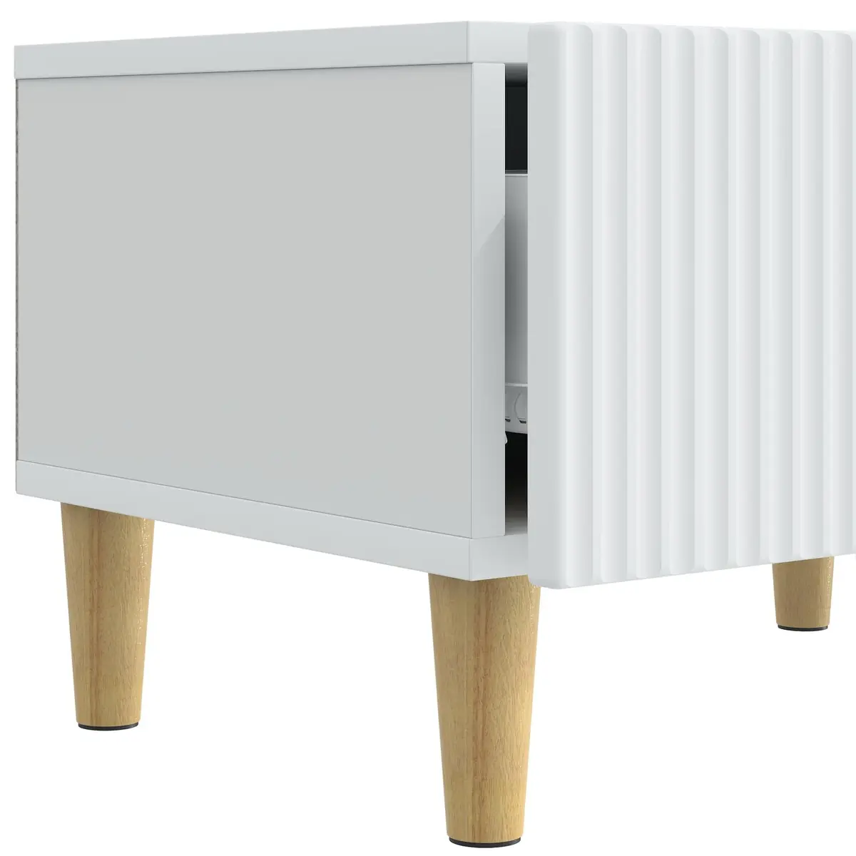 TV Cabinet with Drawer White Entertainment Unit 147 x 34.5 x 30 cm
