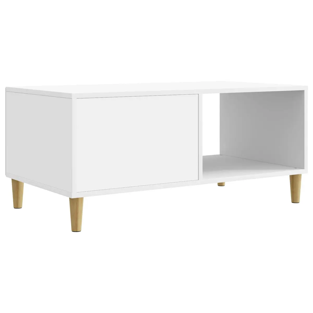Coffee Table Vintage Storage White 90 x 50 x 40 cm Engineered Wood