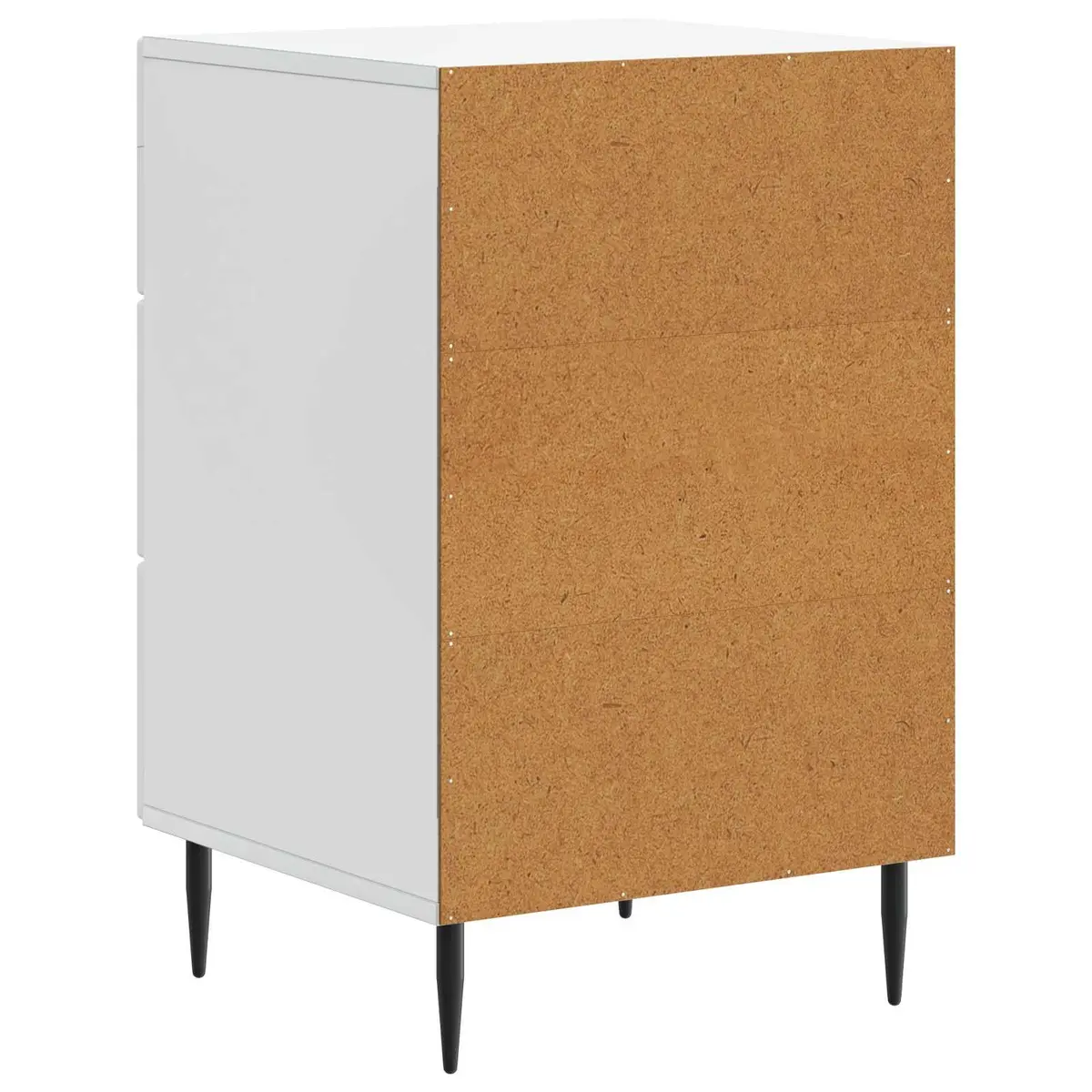 Bedside Table White Compact Nightstand with Drawer 43 x 41 x 66.5 cm