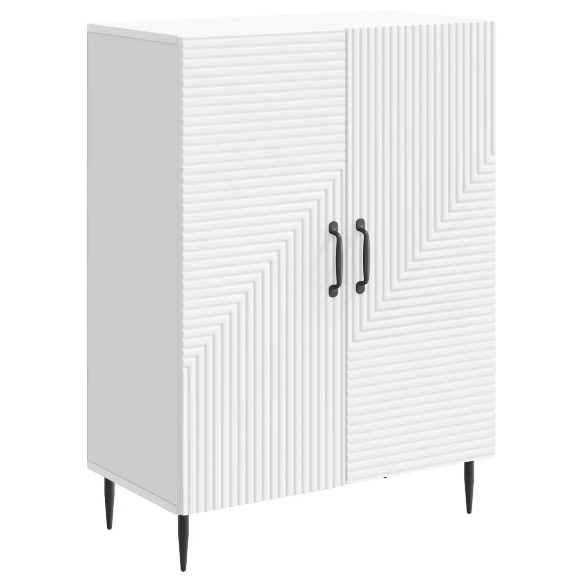 Sideboard Modern White Engineered Wood Storage Cabinet 66 x 34.5 x 89.5 cm