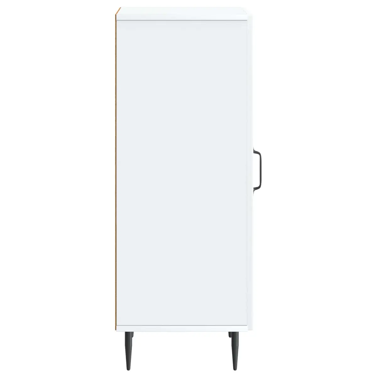 White Sideboard Storage Cabinet Engineered Wood Adjustable Shelves 33 x 34.5 x 89.5 cm