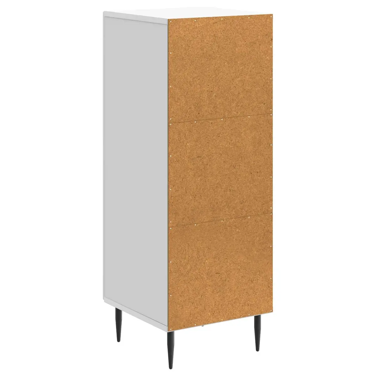 White Sideboard Storage Cabinet Engineered Wood Adjustable Shelves 33 x 34.5 x 89.5 cm