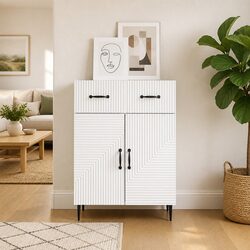 Charming White Sideboard 66 x 34.5 x 89.5 cm for Your Home