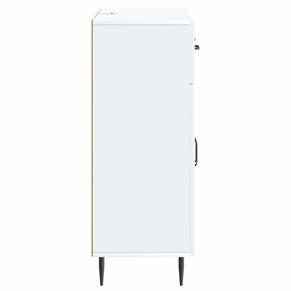Storage Cabinet White Sideboard 66 x 34.5 x 89.5 cm for Living Dining Room